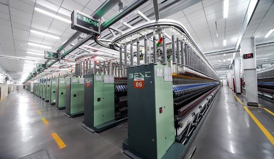 50% ホールポリエステル 50% ビスコース NE 32/1 シロスプン 編み物用糸